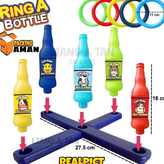 Promo Mainan Anak Bottle Ring Throw / Mainan Lempar Cincin Botol Rintangan Olahraga / Latihan Koordi