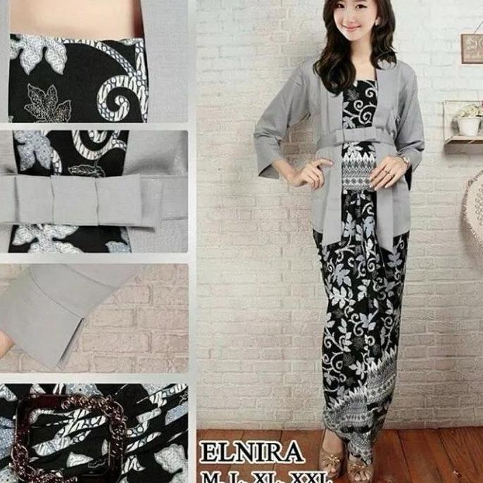 BL136 - Setelan Kebaya Modern Setelan Floy Kutu Baru Combi Milo  Baju Wanita Kondangan Atasan Remaja
