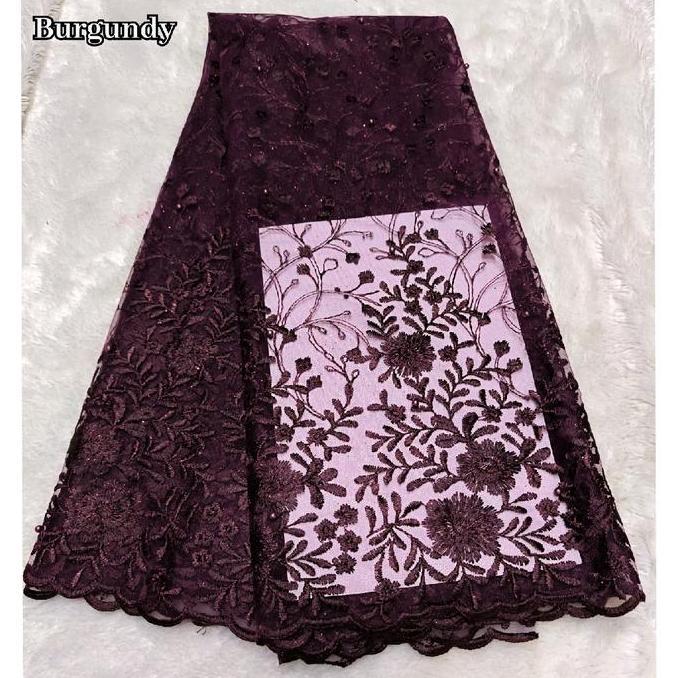 BL7 }} Kain Tile Tulle Mutiara - Bahan Kain Brokat Kebaya Brukat Meteran Mewah/ Kain Tile Akar Mutia