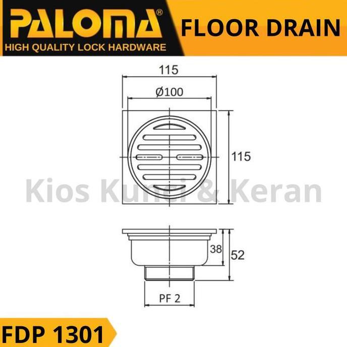 Floor Drain Saringan Air Kamar Mandi PALOMA FDP 1301