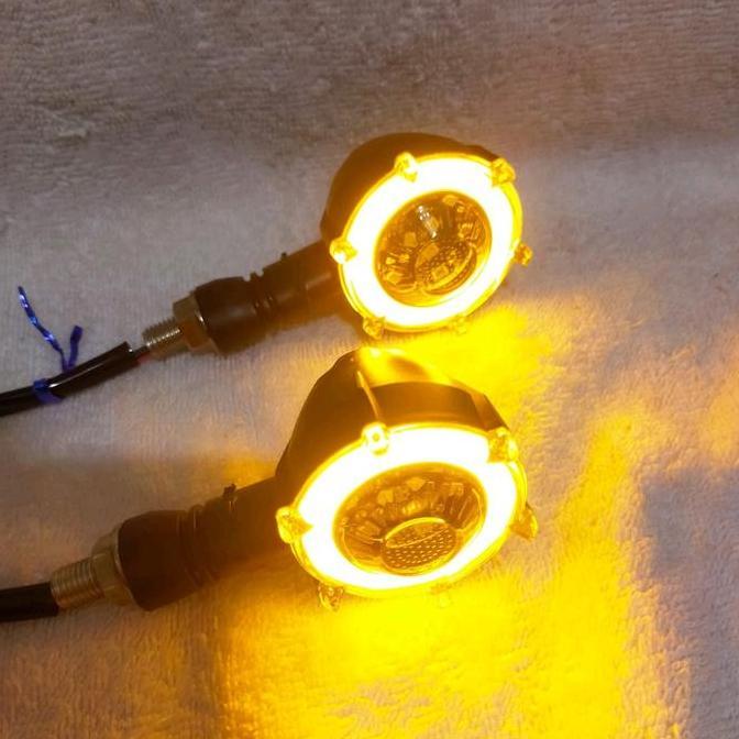Promo lampu sein led bulat running scoopy tiger ninja c70 rx king sein led running 2 mode Motor Moto