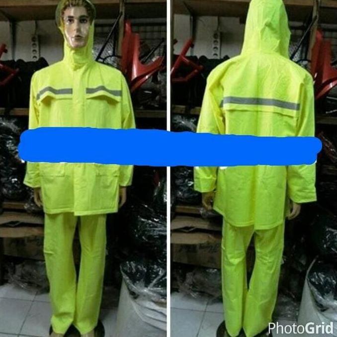 Kidbig- Jas Hujan Merk Grc 966 Original Mirip Shad Karet Super Tebal Tidak Tembus Air Orange Dan Hij