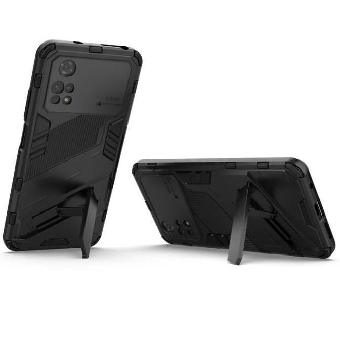 Case Xiaomi Poco M4 Pro 4G 5G Hardcase Armor Kick Stand Bibercas