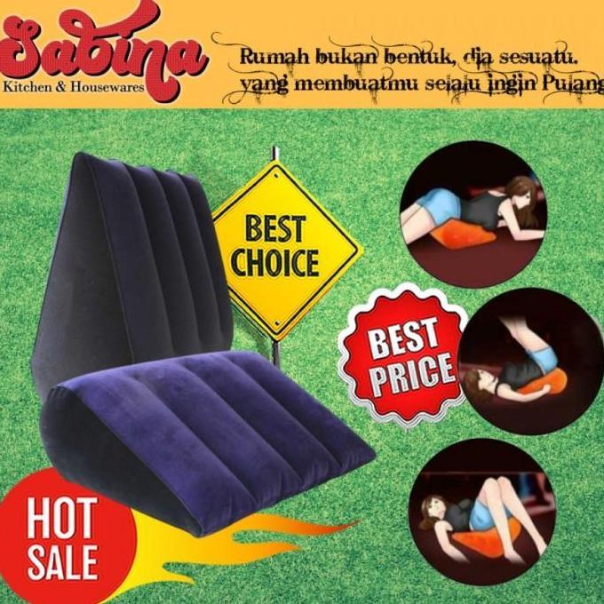 RETEKNO Bantal Cinta Tiup Portabel Segitiga Pijat Erotic Pillow Sex Support