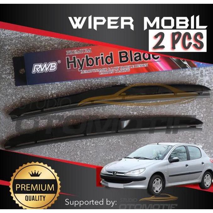 Wiper Peugeot Skyline 206 Rwb Graphite / Wiper Rwb Peugeot 206 2 Pcs Premium