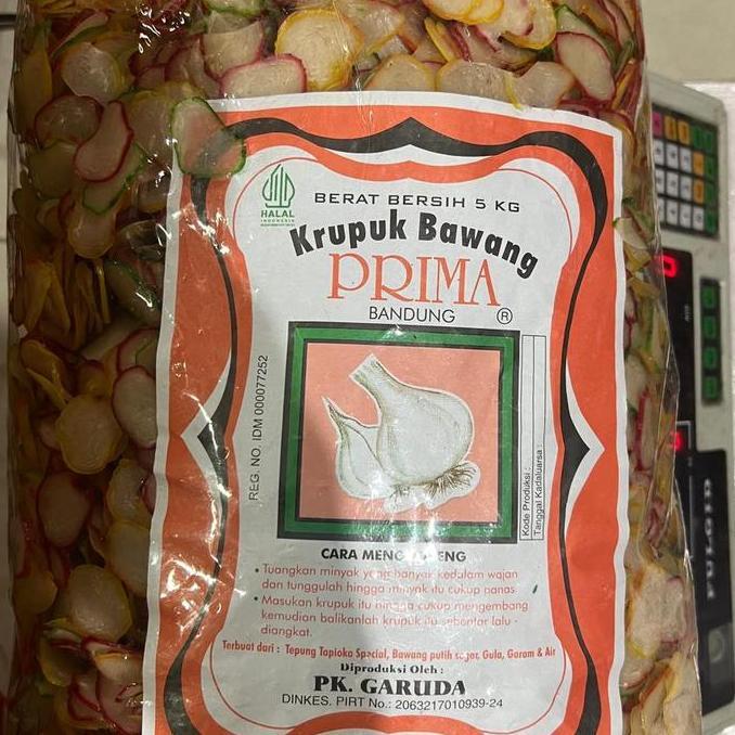 Krupuk / Kerupuk Bawang Prima 1 bal 5 kg (mentah)