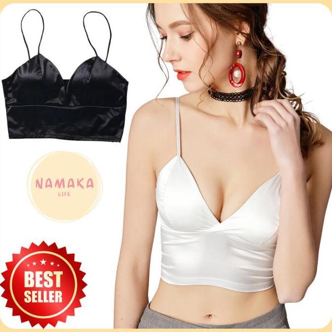 LA8 ~ [NL] BRALETTE BRA BH ALA KENDALL JENNER KYLIE SEXY SATIN BAHAN MODIS CROP TOP ATASAN TANKTOP T