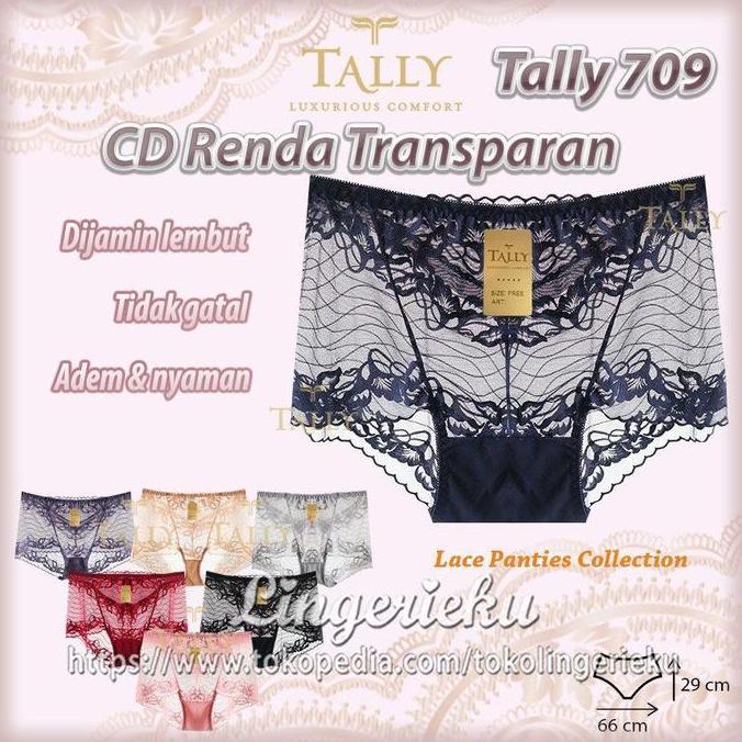 BL15 }} Celana Dalam Wanita Seksi Transparan CD Tally 709