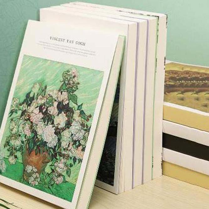 A4A5 256Pages Van Gogh Vintage Blank Sketchbook Thi White R