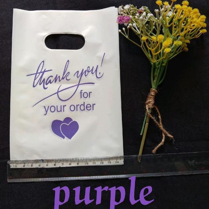 Picx- Paket Hemat Kantong Plastik Pe Susu Uk 1522 (Isi 100 Pcs) Motif Thank You | Kantong Plastik Ob