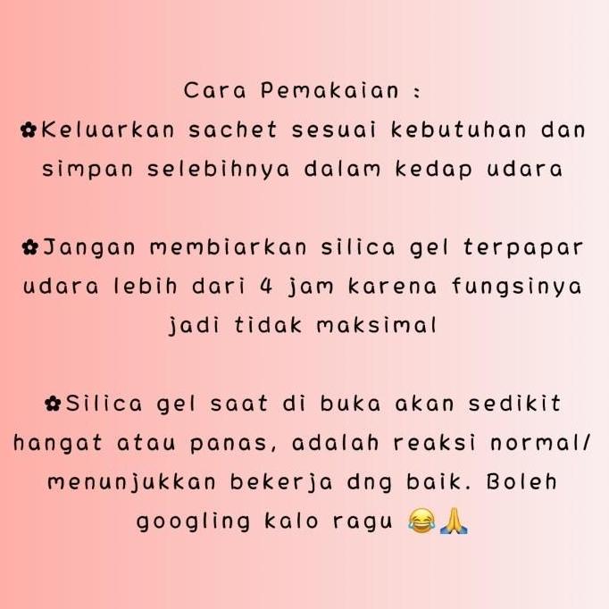 Silica Gel Oxygen Absorber Makanan Berminyak Food Grade Kitchenware