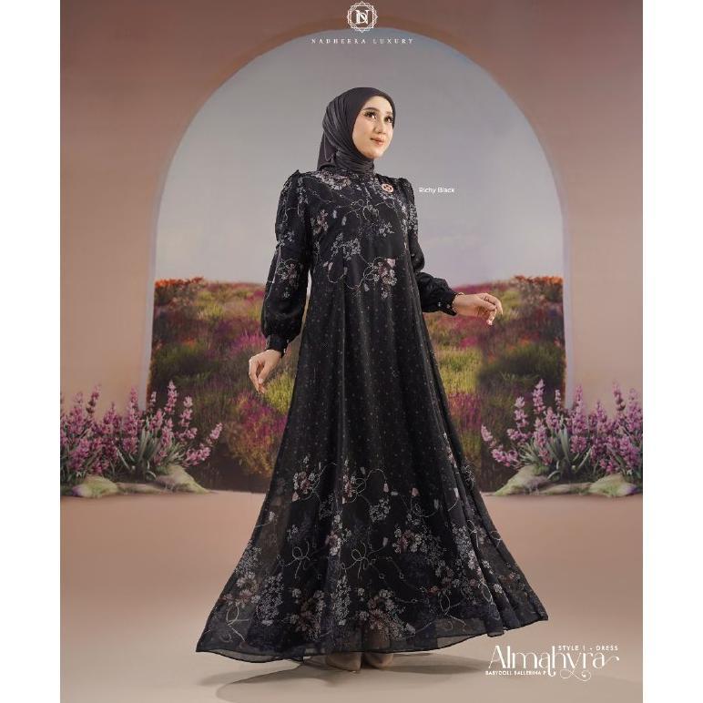 READY / ALMAHYRA DRESS,MIDI STYLE 1, DRESS KIDS NADHEERA LUXURY / Gamis Lebaran / Gamis Busui / Gami