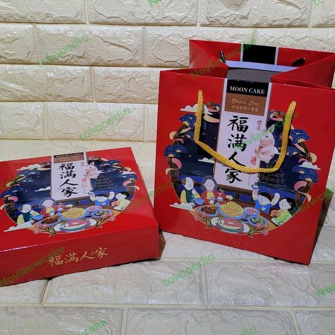 Picx- Box Dus Mooncake 125-150Gr Isi 4 / Kotak Mooncake / Kardus Moon Cake