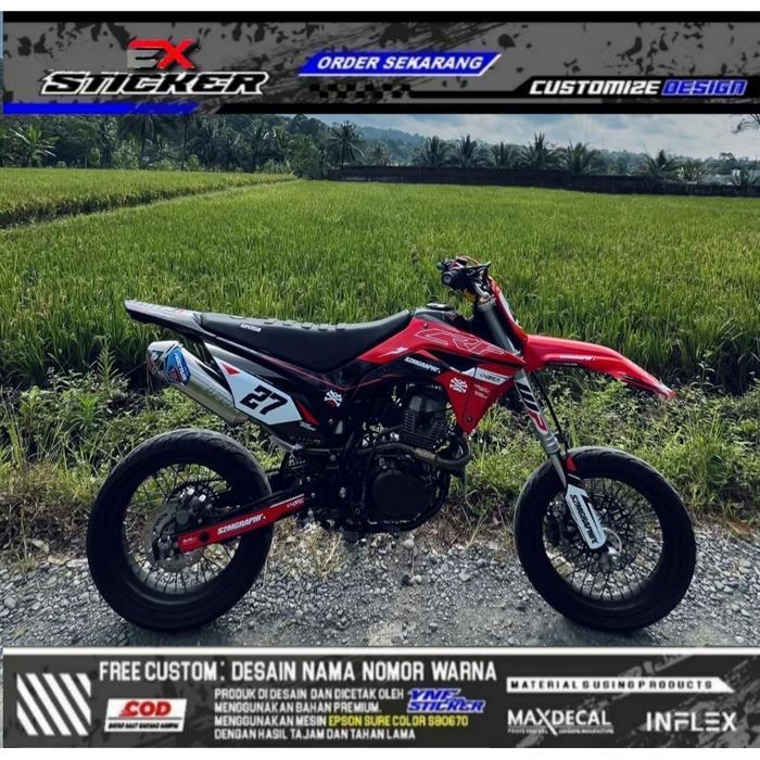 Decal Crf 150L Glossy Hitam Kombinasi Merah Keren Original Dan Terpercaya