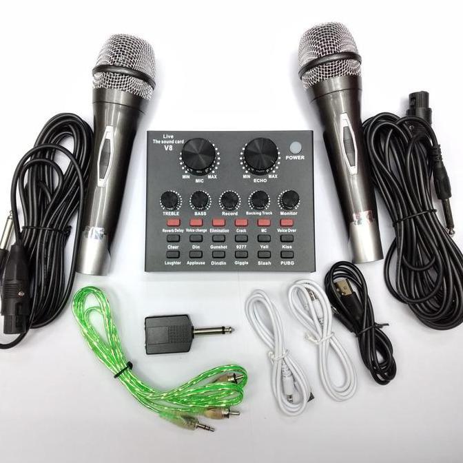 Sandalan - kseller PAKET live Soundcard V8 Mixer SoundCard V8 MIXER Audio USB External Soundcard Lap