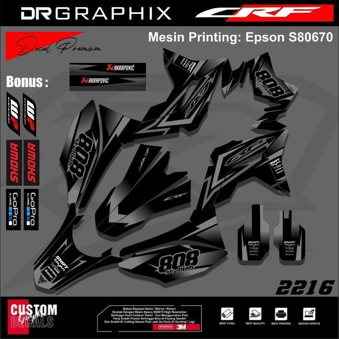 Decal Stiker Crf 150L Superglossy Hitam Merah Bagus Simple Keren Bisa Custom Original Dan Terpercaya