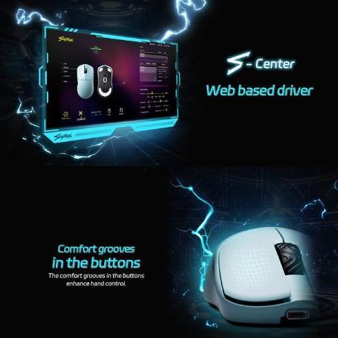 Funfake- Scyrox V6 / V-6 Ultra Lightweight Gaming Mouse Paw-3950 8K Polling Rate