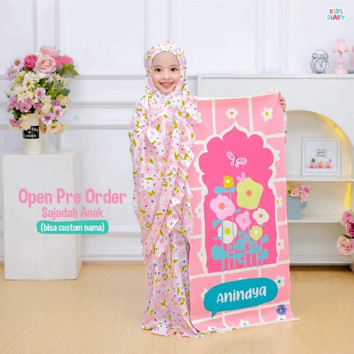 (Terbaru) Sajadah Anak Custom Nama Sablon Motif Sajadah Printing Anti Slip Muslim Travel Waterproof 
