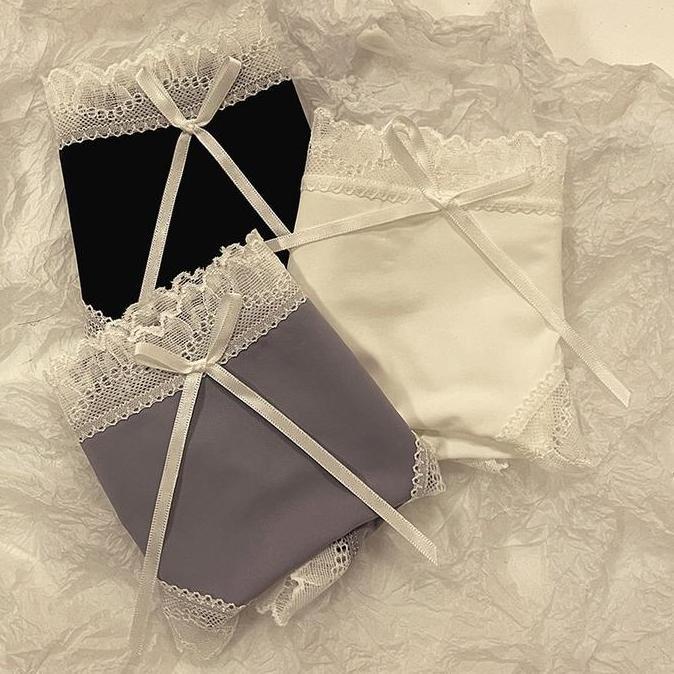 PEACHIE | CD1497 Celana Dalam Wanita Transparan Polos CD Katun Seamless Pita Dewasa Motif Remaja Dew