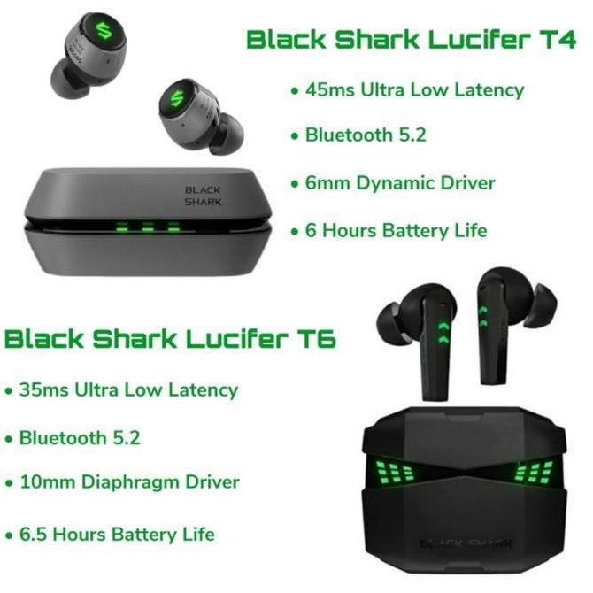 Black Shark Lucifer T1 T2 T4 T6 T10 TWS Gaming Earphone (TERBAIK) (TERBARU) (TERMURAH)