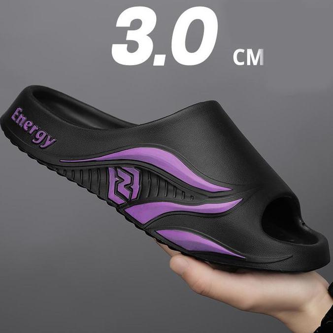 Sendal Slide Slip on Pria Sendal Pria Fashion Trendy Tebal 4 CM EVA material HM