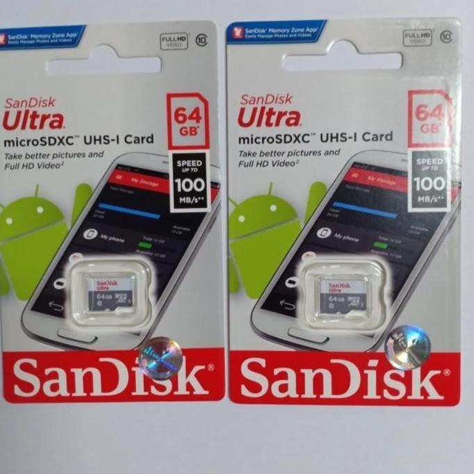 Memory Card MicroSD MIcro SD Sandisk Ultra Class 10 64GB 64 GB