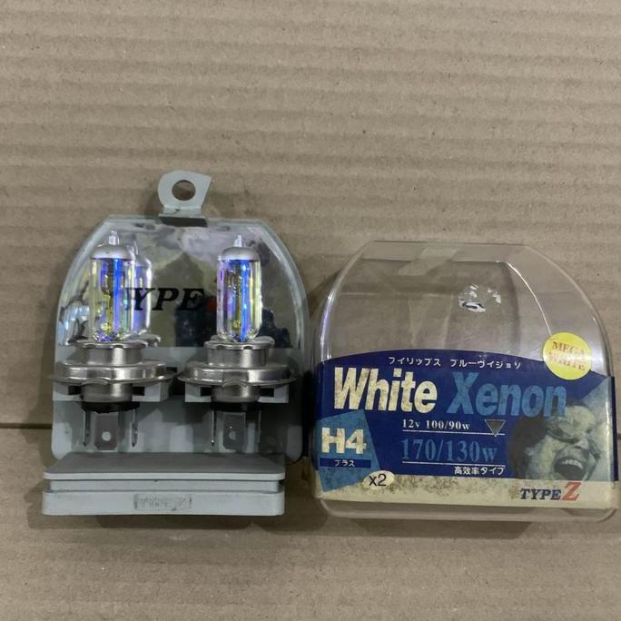 Promo Set Lampu Halogen H4 Warna Kuning Xenon 12 Volt 100/90 Watt Type Z Diskon