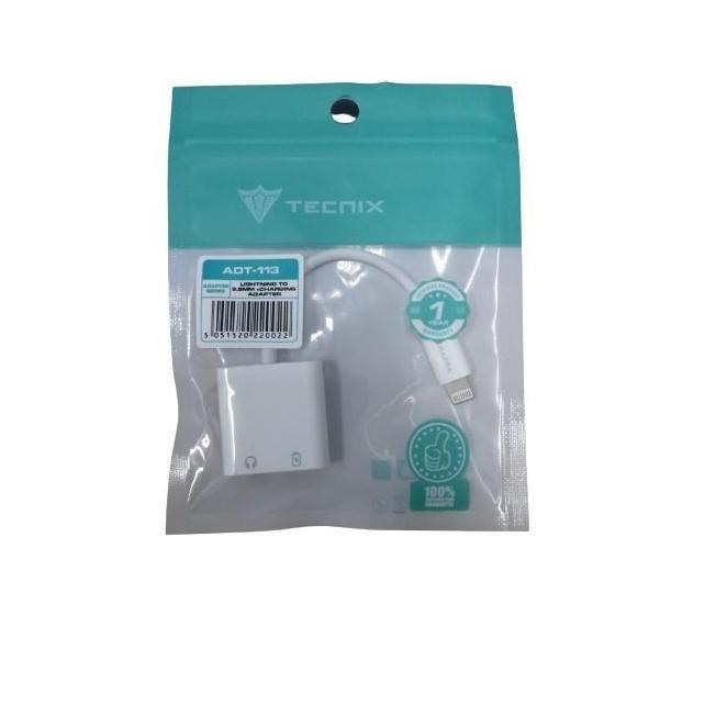 TECNIX ADT-113 Adapter Lightning to Audio Jack 3.5mm+Charging (TERBAIK) (TERBARU) (TERMURAH)