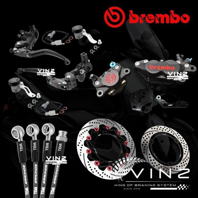 PAKET PENGEREMAN YAMAHA XMAX FULL SET BY BREMBO BRAKES / KALIPER BREMBO 4 PISTON 2 PISTON / MASTER R
