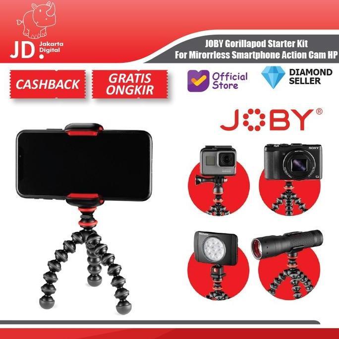 JOBY Gorillapod Starter Kit For Mirorrless Smartphone Action Cam HP (TERBAIK) (TERBARU) (TERMURAH)