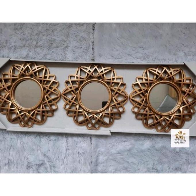 PROMO - Walldecor cermin set  hiasan dinding Plastik