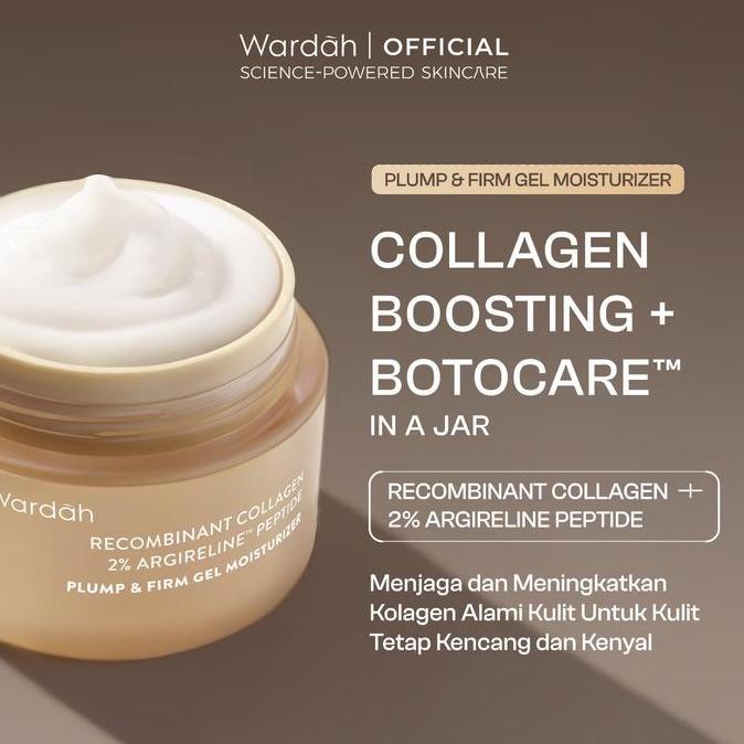 Zexus- Wardah Collagen Moisturizer - Plump & Firm Recombinant Collagen + 2% Argireline Peptide Gel M