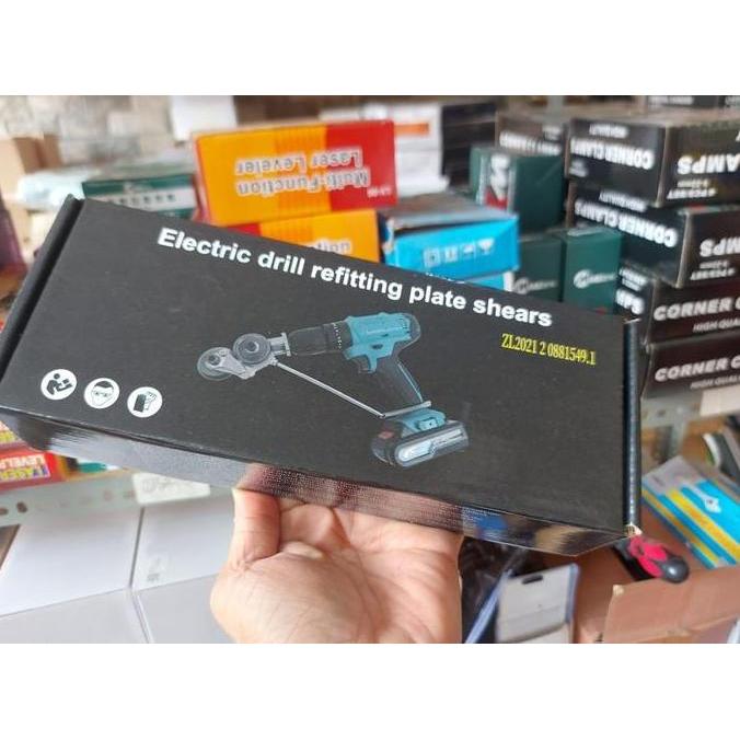 """] Adapter mesin bor gunting seng holo plat lembaran drill PLATE CUTTER