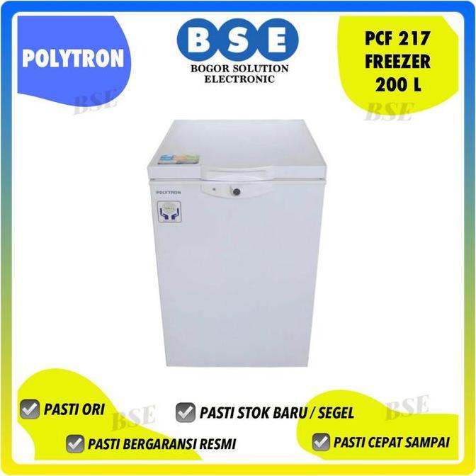 FREEZER 200 LITER POLYTRON | PROMO CHEST FREEZER | PCF 217 | PCF217 (TERBAIK) (TERBARU) (TERMURAH)