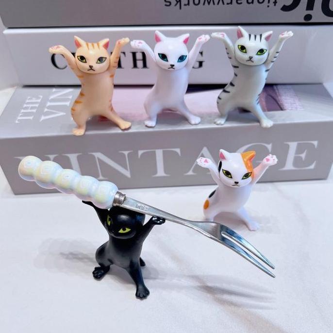 Promo Dancing Cat Pen Holder 5Pcs Pen Airpods Holder Kucing Cat Pajangan Mainan Cod