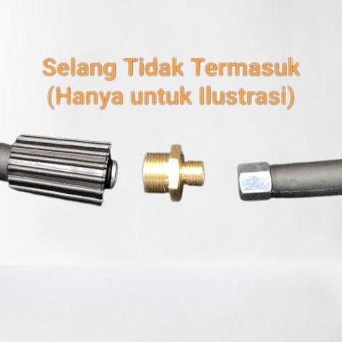 }}}}}}] Sambungan konektor NEPEL M22 x M14 / M22 x M22 adapter konverter selang hose jet cleaner Mal