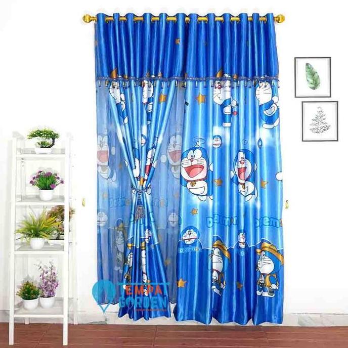 Gorden Blackout, Gorden jendela, Gorden Pintu Gorden Doraemon biru Curtain LM
