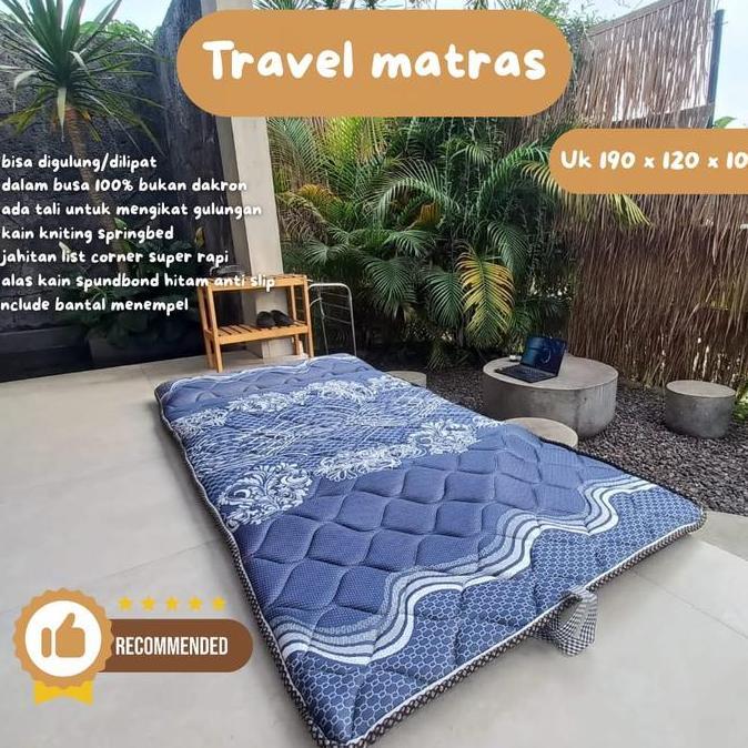 TERMURAH - Kasur busa Lipat travel bed Ukuran 120x190 10cm Furniture PraktiS busa cowok Tidur Campin