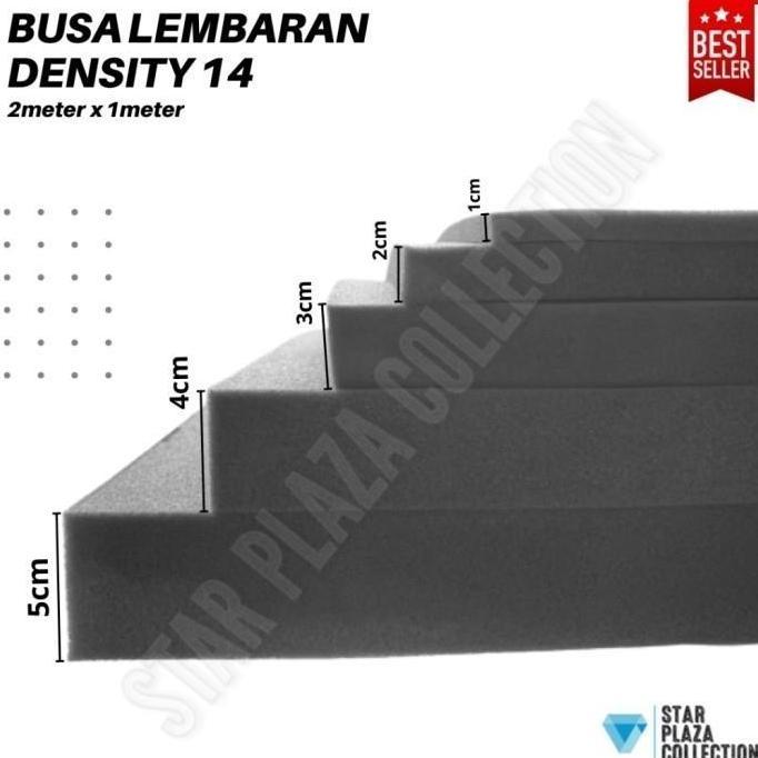 PROMO - Busa Lembaran Abu-Abu Density 14 (Sofa, Kursi, Jok, Matras, Kasur) - 5cm