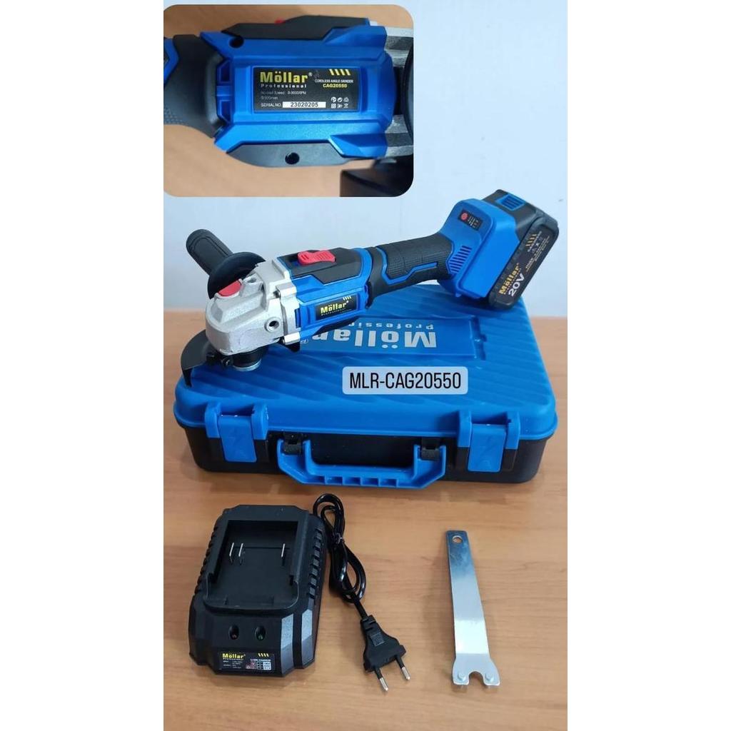 %%%%] Cordless Grinder MOLLAR CAG20550 Mesin Gerinda Baterai 20V
