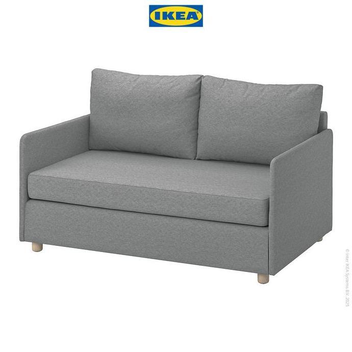 IKEA FRIDHULT Sofa Bed / Tempat Tidur 2 Dudukan KNISA Abu uda Busa Kayu (TERBAIK) (TERBARU) (TERMURA