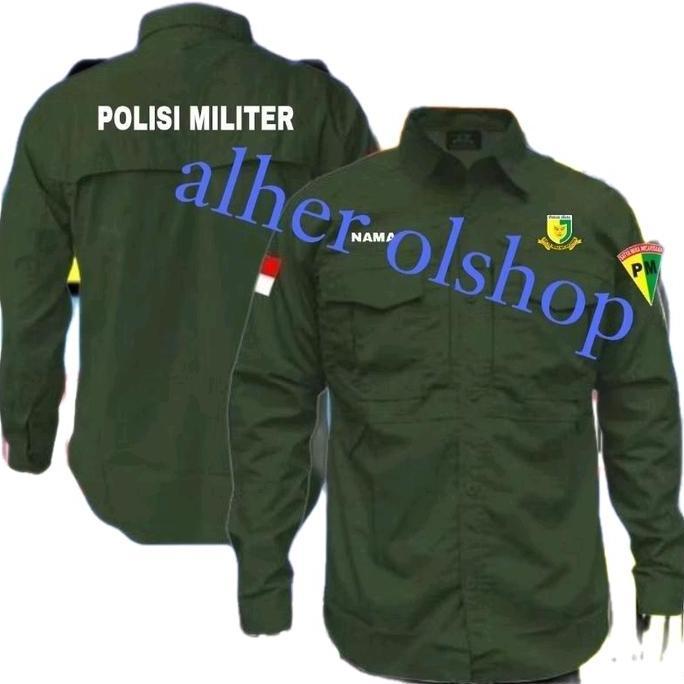 trbaru bordir bisa satuan bisa request nama gratis Kemeja tactical PM baju tactical PM kemeja tactic