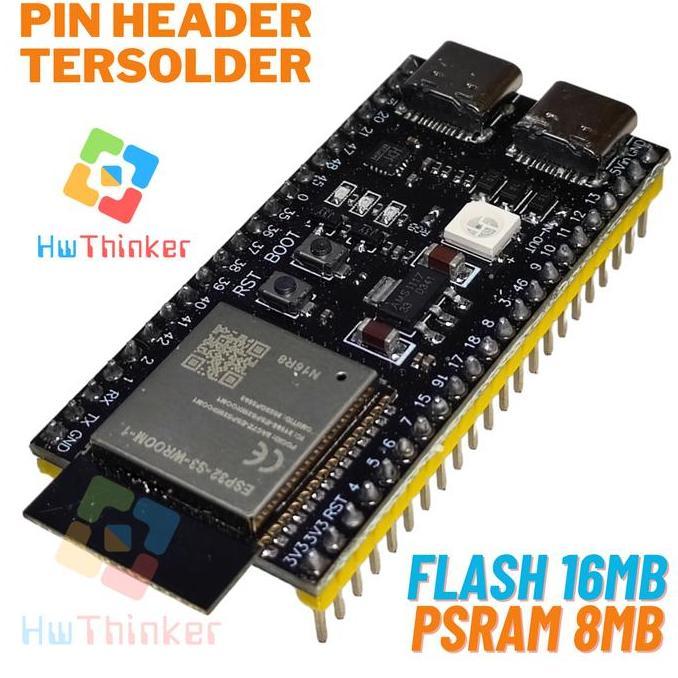 NEW ESP32-S3 DevKitC-1 type-C ESP32-S3-WROOM N16R8 PSRAM Tersolder