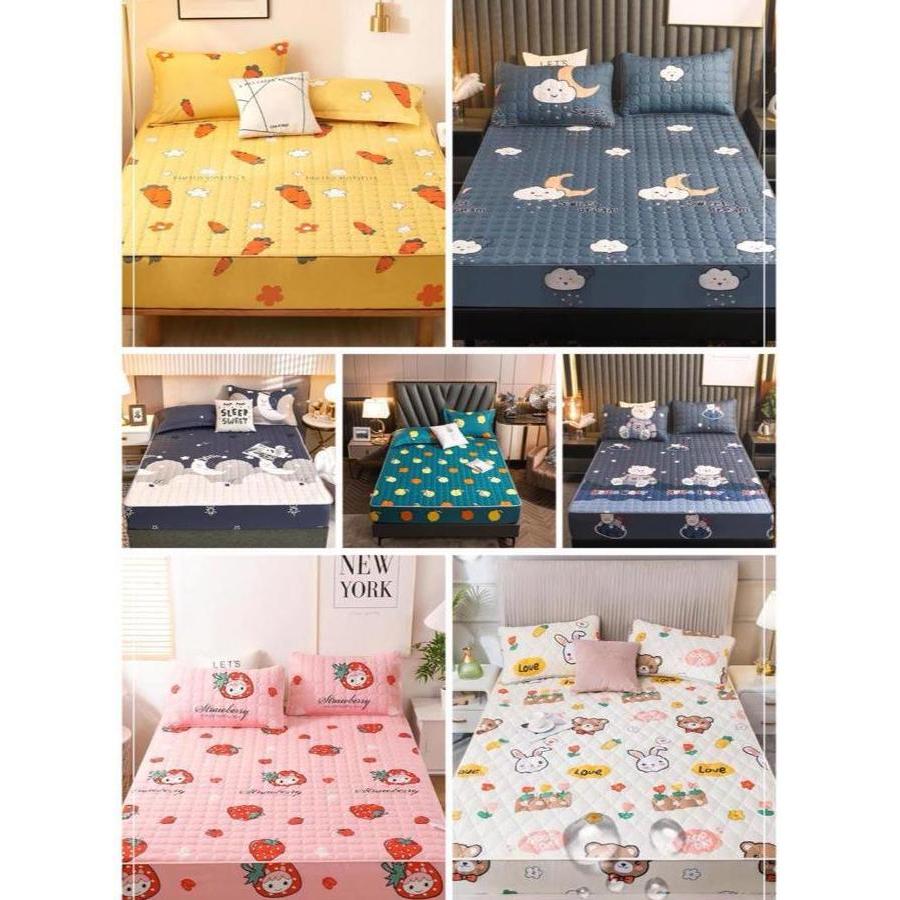 TERBARU - Bed Protector Waterproof Sprei Anti Air Debu Bayi Tungau Cover 180x200