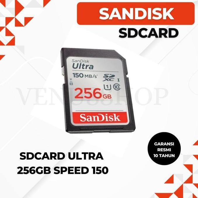 BEBAS ONGKIR - SANDISK SDCARD ULTRA 256GB SPEED 150MB/S - SANDISK SDCARD 256GB 150MBS