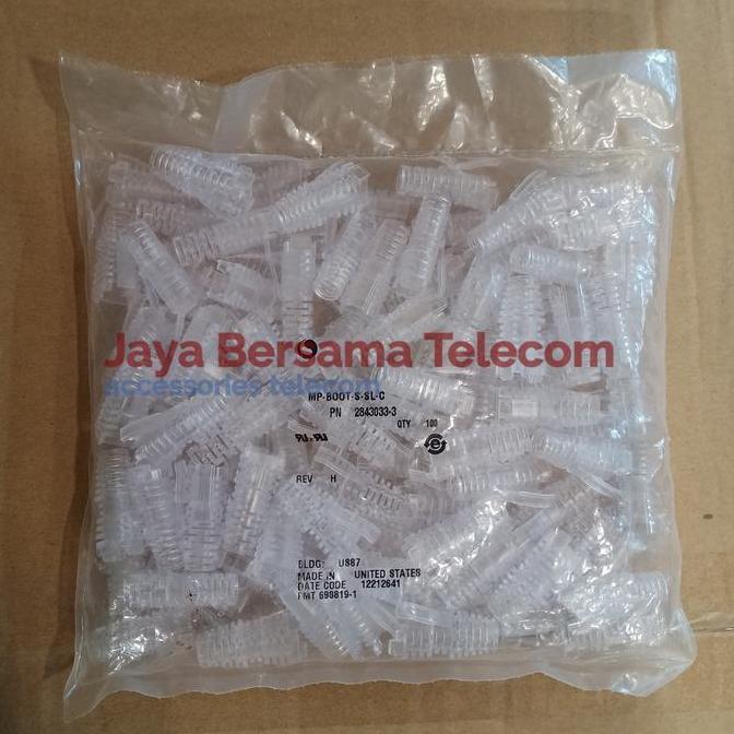 Plug Boot RJ 45 Cat.6 Commscope Transparant Isi 100pcs