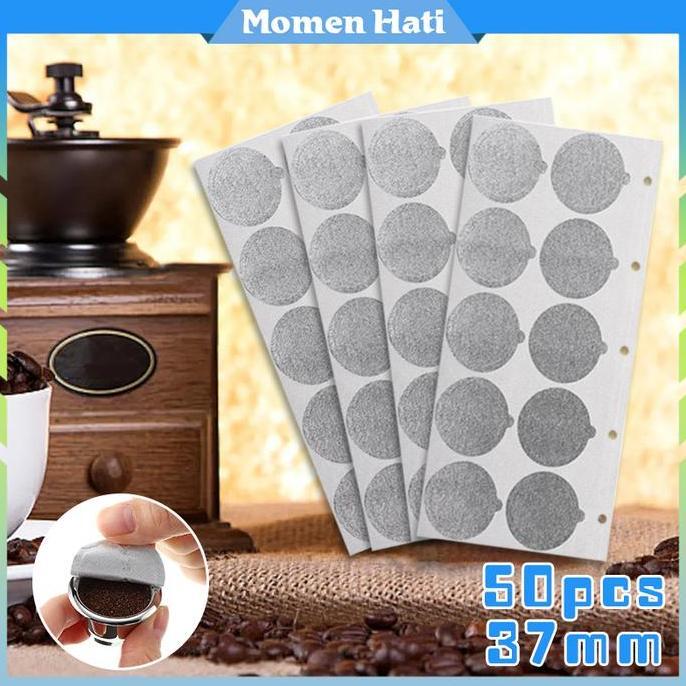 MIOSHINOCHE 50Pcs Kapsul Kopi Kosong Capsule Reusable Segel Stiker