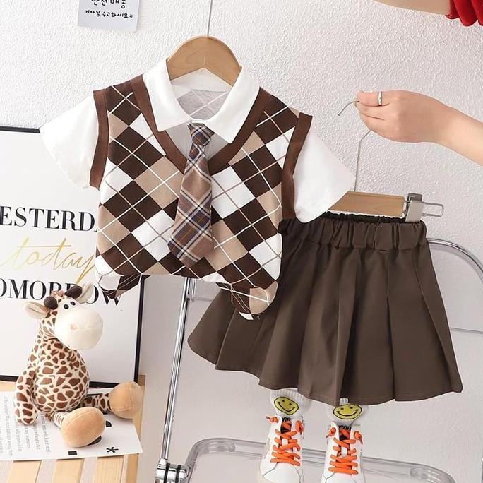baju anak Model VEST SCHOOL BOY & GIRL lucu ala korea 6 bulan -5 tahun