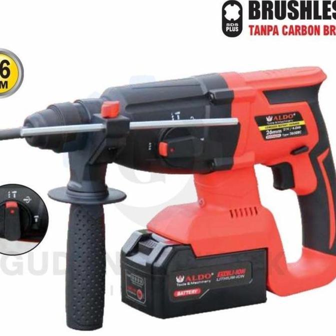 MIOSHINOCHE Cordless Drill 26mm ALDO CDS-2650 / Bor Baterai Beton Rotary Hammer ALDO CDS2650 - Cordl