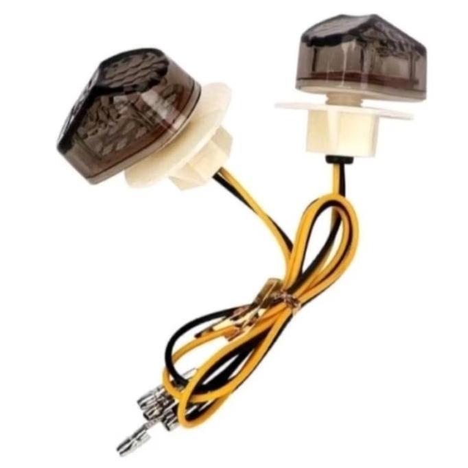 DR164 - CR7 Lampu Sein Tempel LED D-90 Universal Biru Kuning untuk Motor Gsx/R15 v3/Cbr150r/Ninja Rr